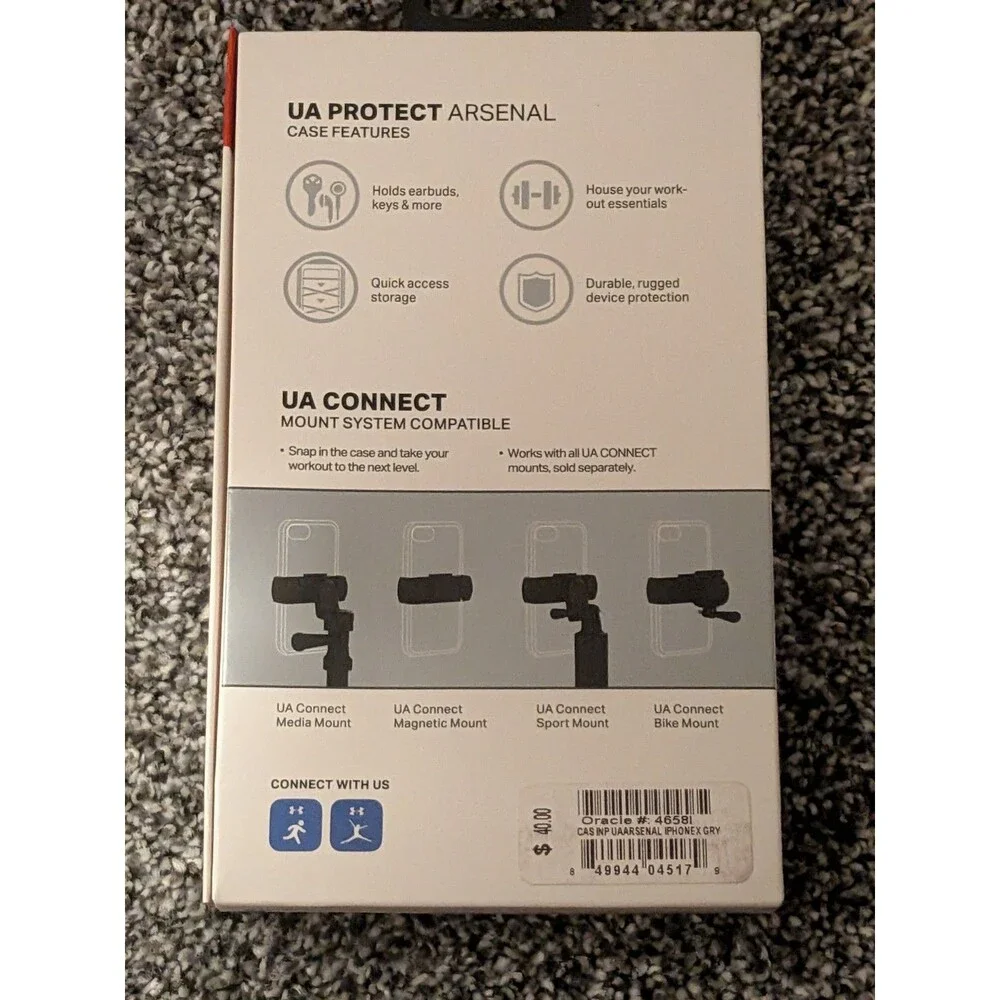 Under Armour UA Protect Arsenal Case Made For Phone X / XS Gray/Lime Green‎ New